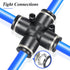 TAILONZ PNEUMATIC 4 Way 1/4 Inch OD Straight Push Fittings Plastic Quick Release Connectors Air Line Fittings PZA-1/4 (Pack of 5)...
