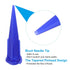 PATIKIL 22Ga Tapered Tip Dispensing Needle, 20Pcs Plastic Needle Tube Blunt Tips with Luer Lock for Glue Oil Applicator, Blue...