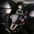 Embroidery Cute Steering Wheel Covers,DeepFloral Stitched,Hand-Grip,Universal Fit Most Cars SUV,Colorful (FXP-HUA02)...
