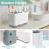 Boperzi Toothbrush and Toothpaste Holder Drainage for Bathroom Countertop with Adjustable Dividers, Large Toothpaste Caddy Organizer Storage Rusti...