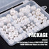 Swpeet 90Pcs 8mm 10mm 12mm 14mm 16mm White Pearl Bead Cap Half Ball Dome Metal Circle Hook Buttons Assortment Kit for Crafting Sewing Scarpbooking...