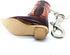 WitnyStore 3" High Cowboy Boot Keyring - Miniature Collectibles - Realistic Hand Made and Painted Leather Key Organizer Keychain Gifts and Souveni...