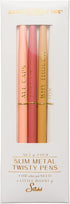 DesignWorks Ink Set of 4 Slim Metal Twisty Pens - Sass Set...