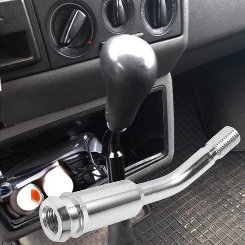 KIMISS 5inch Gear Shifter Stick Lever Bend Extension Shift Knob Extender for T4 Silver...