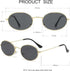 JOVAKIT Retro Oval Sunglasses for Women Vintage Trendy 90s Small Sun Glasses Classic Oval Shades Metal Frame Eyewear...
