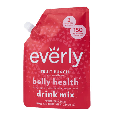 Everly Belly Health Probiotic Supplement - Sugar-Free, Zero Calorie, Keto-Friendly Water Flavoring & Enhancer - Fruit Punch, Natural Sweeteners St...