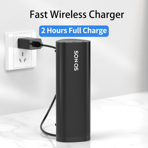 Wireless Charger Compatible with Sonos Roam Gen 2nd/1st, Magnetic Charging Base, Power up Charging Dock for Portable Bluetooth Speaker for Sonos R...