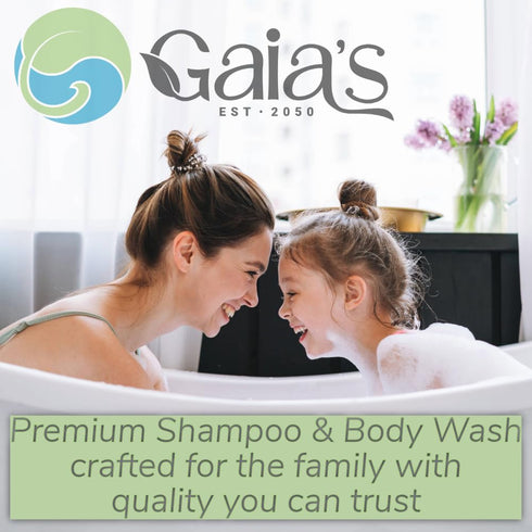 GAIA'S Premium Natural Shampoo and Body Wash All 3 Scents Sampler, 6 oz (2 oz X 3) No Added Colors, Tear Free, Organic and Natural Ingredients, Tr...