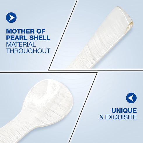 Caviar Spoons - Mother of Pearl - 8 pack - 3 inch spoons - Hand Crafted - Individual and Group Serving Spoons - Restaurant Quality - Perfect for E...