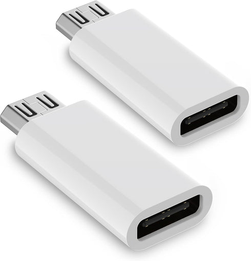 USB C to Micro USB Adapter, 2-Pack Type C Female to Micro USB Male Convert Connector Support Charge & Data Sync Compatible with Samsung Galaxy S7 ...