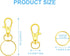 104PCS Swivel Snap Hooks with Key Rings, Metal Lobster Claw Clasp, Keychain Rings for Crafts (Gold, 1.2inch(32mm)...