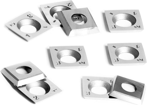Square 14mm Carbide Inserts Cutters Knives Replacement 14x14x2mm 6 Inches Radius with Screws for Grizzly T21348 and Woodworking Spiral Helical Pla...