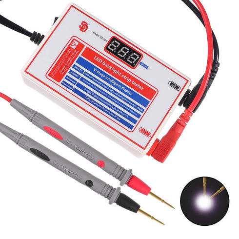 LED Light and TV Backlight Tester,LED Strip Lamp Beads Repair Testing Tool with Gold Plated Pin and Power Cable 0-300V Adaptive Voltage, Suitable ...
