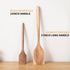 2PCS Long Handle Gigantic Spatula Spoon Premium Acacia Wooden Spoons For Cooking 17''Large Soliod Wooden Cooking Spoons Smooth Finish in Large Sty...