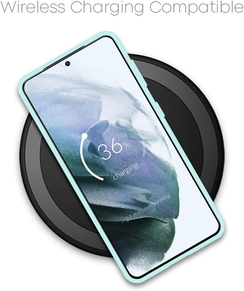 GOOSPERY Soft Feeling Jelly for Galaxy S21 Plus Case (6.7 inches) Silky Slim Bumper Case Cover (Mint)...