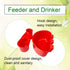 Cage Cups Birds Hanging Feeders Seed Bird Feeding Cups Dish Pigeon Water Bottle Feeder for Cage...