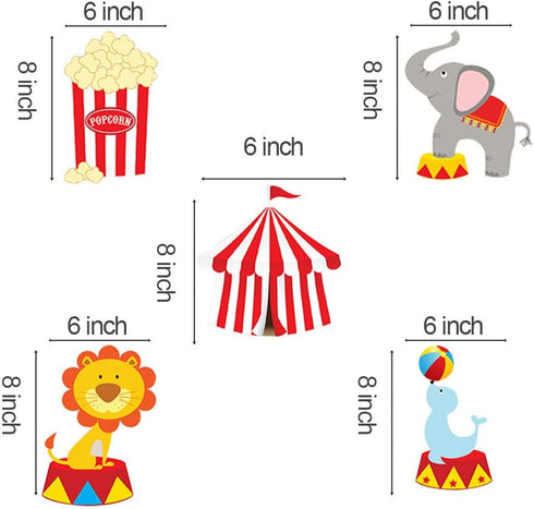 30Ct Circus Hanging Swirl Decorations -Circus Carnival Birthday Party Supplies Fan Decors...