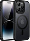JETech Magnetic Case for iPhone 14 Pro Max 6.7-Inch Compatible with MagSafe, Translucent Matte Back Slim Shockproof Phone Cover (Black)...