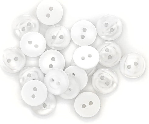 Dritz Blouse, White Pearl, 11mm, 20 pcs Shirt Buttons, Count...