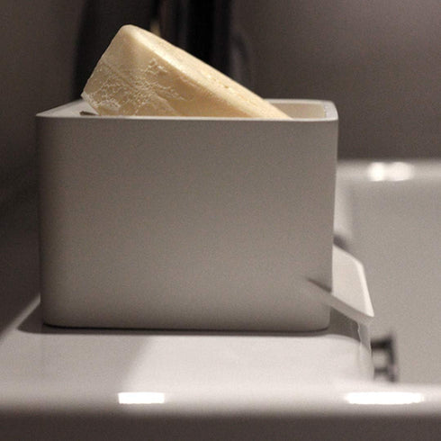 Soap Mate Slanted soap Dish with self-draining & Drying Fast Natural soap Saver for Bathroom, Shower tub & Kitchen Sink Household (Cool White)...
