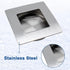 2 Pack 50 x 50MM / 1.97 x 1.97 Inch Recessed Flush Pulls, Stainless Steel Square Recessed Invisible Flat Finger Pull, Sliding Door Handles for Clo...