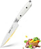 5 inch Paring Knife, German 1.4116 Stainless Steel Peeling Knife, Fruit Vegetable Knife with White ABS Handle, Razor Sharp Small Kitchen Knife wit...