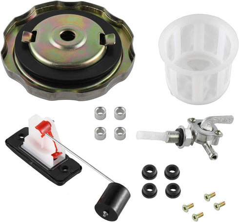 Universal 5 Gallon 7 Gallon Generator Gas Fuel Tank Valve Chrome Cap Engine...