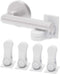 Inaya Child Proof Door Lever Lock (4-Pack) - Door Handle Lock - 3M Adhesive - Minimalist Design - No Drilling Child Safety Door Handle Locks...