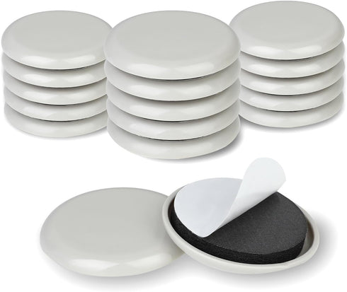 12pcs Easy Gliders for Furniture 2 inches Moving Pads on Carpet Moving Sliders for Heavy Furniture Self Adhered Beige Sliders for Hardwood Glides ...