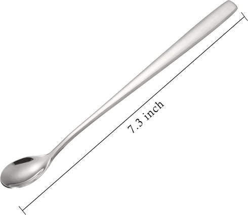 Stainless Steel Iced Tea Spoons Set of 6 Cocktail stir sticks Spoons Bar Spoon for Cold Drinks...