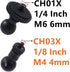 CH03A 1/8" Screw Thread Camera Suction Mount Tripod Holder M4 4mm in Dash Cam Mount Holder...