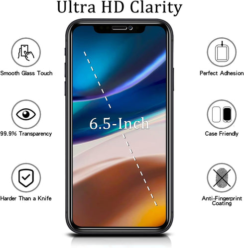 MAYtobe [2 Pack Privacy Designed For iPhone 11 Pro Max, XS Max Screen Protector Tempered Glass, 9H Hardness, Anti Scratch, Bubble Free, Easy to In...