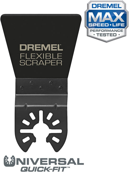Dremel MM610 Oscillating Tool Flexible Scraper Blade, Ideal for Removal of Soft Materials - Universal Quick-Fit Interface Fits Bosch, Milwaukee, M...