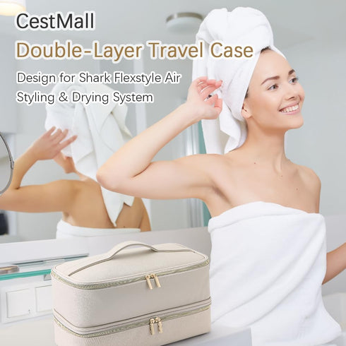 Carrying Case for Shark Flexstyle, Double-Layer Travel Case for Shark Flexstyle/Dyson Airwrap, Waterproof Storage Case Portable Travel Organiser B...