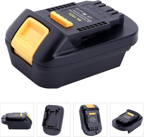 ML18DL Adapter Compatible with Milwaukee M18 18V Battery to Replacement for Dewalt 20V Battery, Battery Converter Compatible with DeWalt 20V Tools...