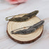 2 Pc Antique Silver Large Feather Durable Strong Metal Kilt Scarf Brooch Safety Pin...