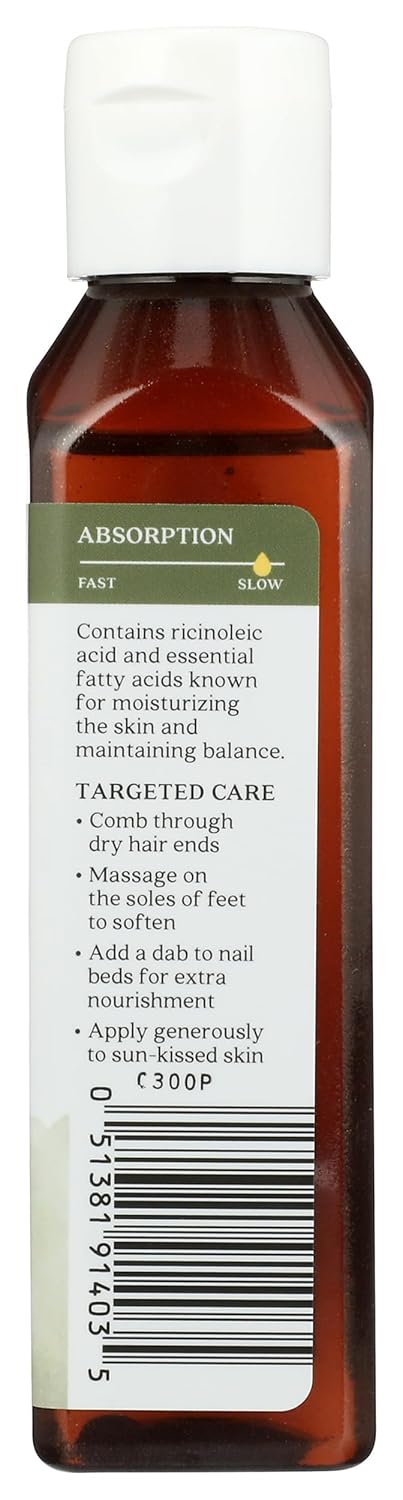 Aura Cacia Organic Skin Care Oil, Castor, 4 Fluid Ounce...