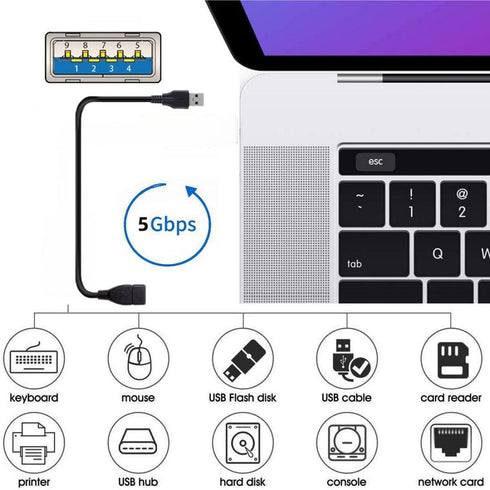 chenyang USB 3.0 Extension Cable USB 3.0 Type A Male to Female Data Transfer Extension Cable 20cm...