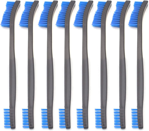 24 Packs Double-Ended Gun Cleaning Brushes 7 Inch Nylon Brass All Purpose Cleaning Brush with Plastic Handle (Blue Nylon)...