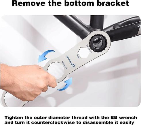 Multi -function Bottom Bracket Wrench?Suitable for BB wrench in 39 40.5 44mm outer diameter?16 Notch...