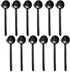 Dicunoy 12 Pack Black Espresso Spoons, 18/10 Stainless Steel Mini Coffee Teaspoons, 5 Inch Small Round Spoon for Tea, Sugar, Dessert, Cake, Ice Cr...