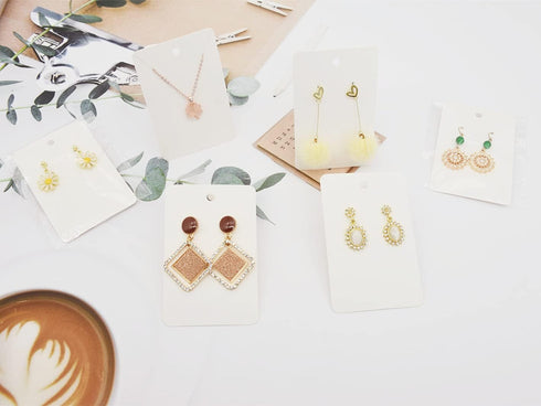 120 Set Earring Holder Cards Necklace Display Cards with 120 Pcs Self Sealing Bags and 240 Pcs Earring Backs for Earring Necklace Display(3.5 x 2....