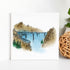 Tree Mountain River Background Clear Stamps for Card Making, Forest Falls Landscape Clear Silicone Rubber Stamp Silicone Reusable Stamp for DIY Sc...