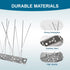 Bird Spikes for Pigeons Small Birds, 3 Pack Bird Spikes for Outside to Keep Birds Squirrel Cat Away, Stainless Steel Anti Bird Spikes for Fence Wi...