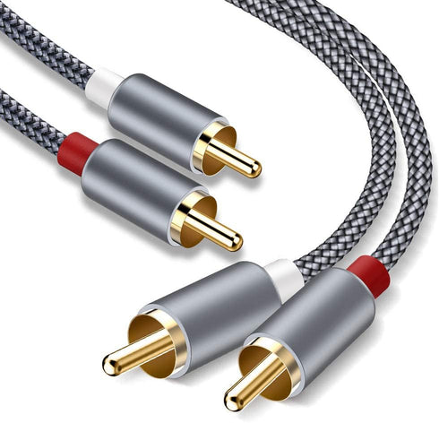 Goalfish RCA Cable, 20Feet/6m RCA Audio Cable 2 Male to 2 Male RCA Subwoofer Cable Nylon-Braided Auxiliary RCA to RCA Stereo Cord for Home Theater...