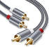 Goalfish RCA Cable, 20Feet/6m RCA Audio Cable 2 Male to 2 Male RCA Subwoofer Cable Nylon-Braided Auxiliary RCA to RCA Stereo Cord for Home Theater...