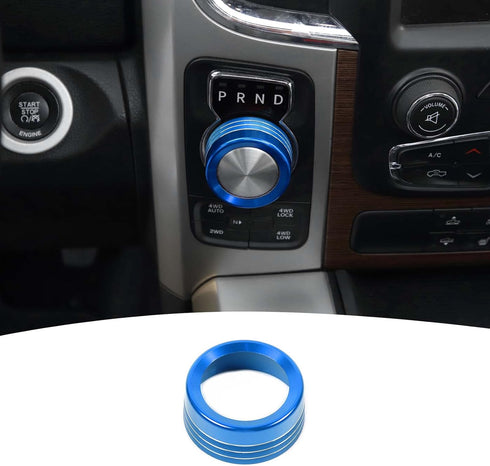 for Durango Gear Shift Knob Cover Trim Ring for Dodge RAM 2013-2017/Durango 2014-2017 Blue Interior Accessories...