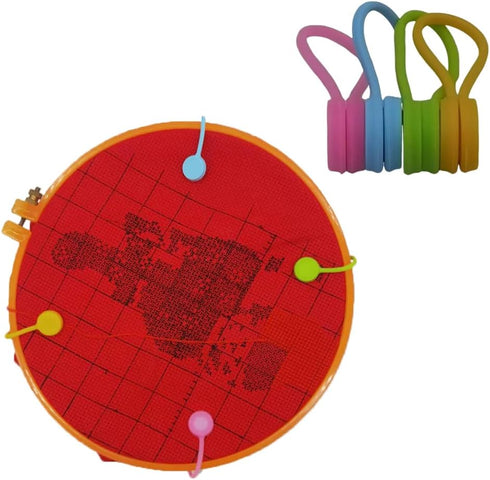 Magnetic Cloth Clip Color Magnetic Needle Protector Cross Stitch Embroidery Magnetic Needle Holder Used for Cross Stitch Embroidery, Needle Thread...
