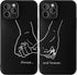 Black Matching Phone Cases compatible with - iPhone 14 Pro Max - 6.7 inch for Couples Holding Hands Cover Cute Always and Forever Shockproof Anniv...