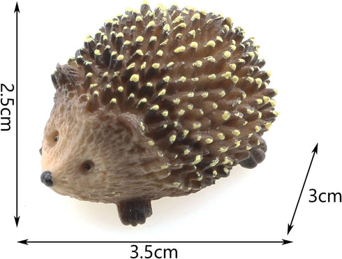 Mini Hedgehog Figurine 2PCS Lively Resin Statues Animals Figurines Pet Sculptures Fairy Wild Miniature Garden Accessories for Micro Landscape Plan...
